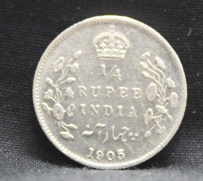 1\4 Rupees 1905 Edward VII Silver coins