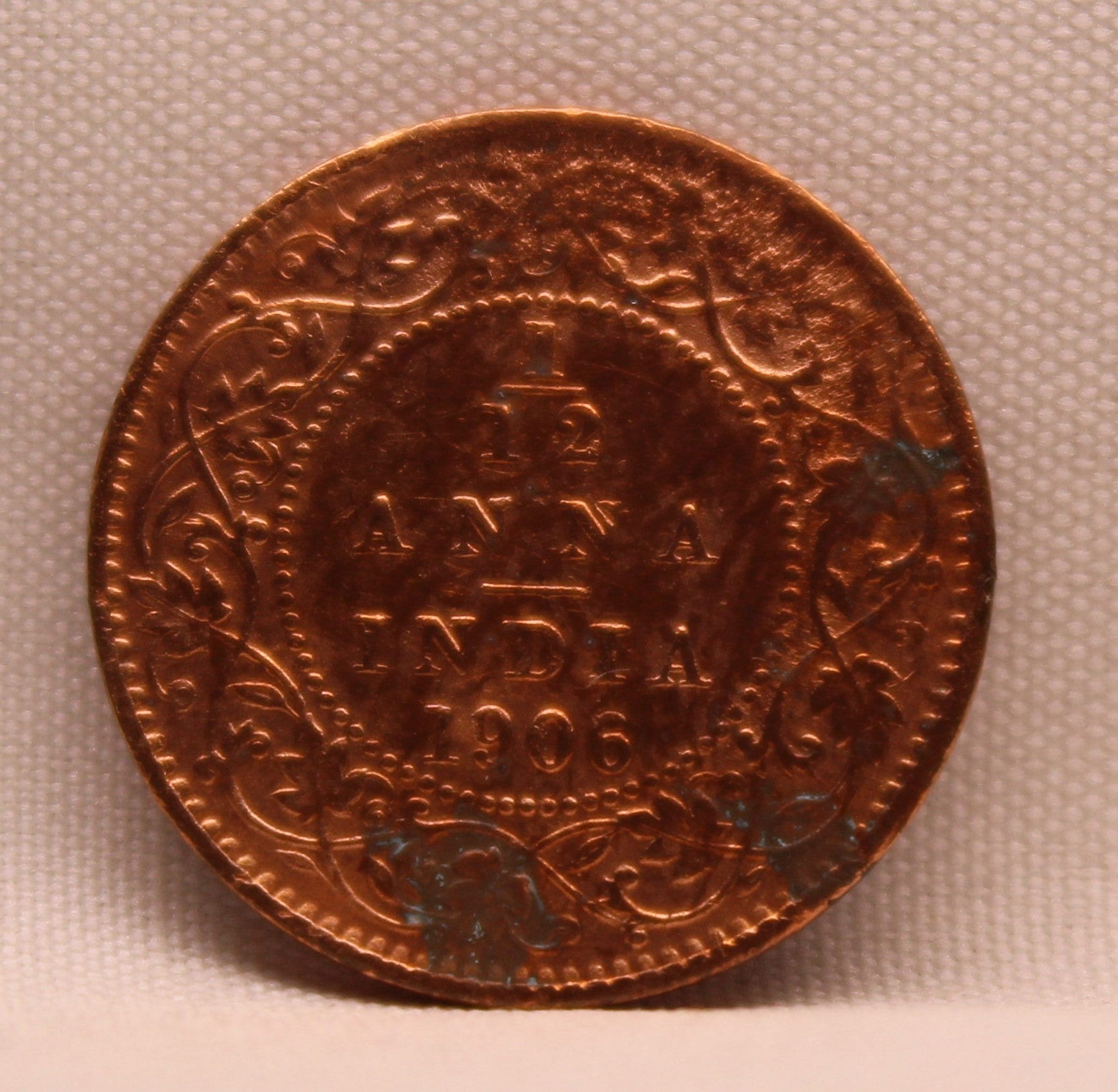 1\12 Anna 1906 Edward VII Copper coins