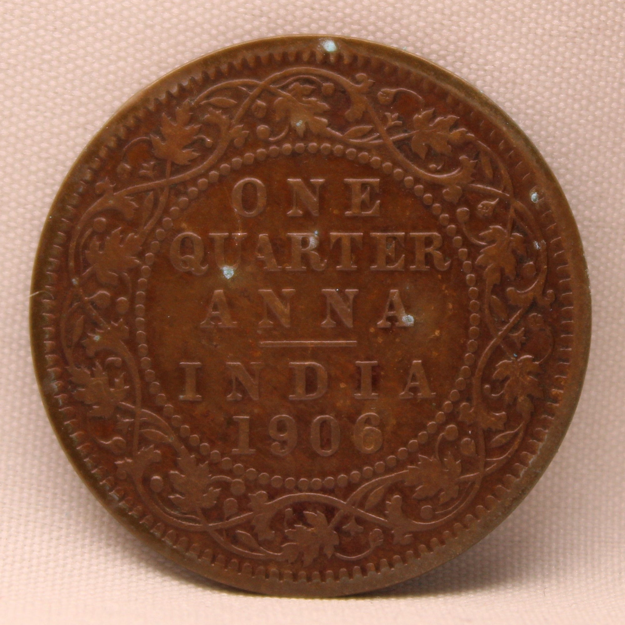 Quarter Anna 1906 Edward VII Bronze coins