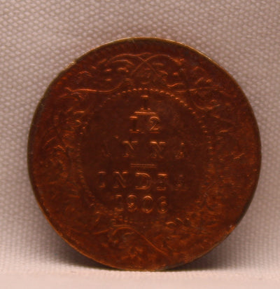 1\12 Anna 1906 Edward VII Copper coins