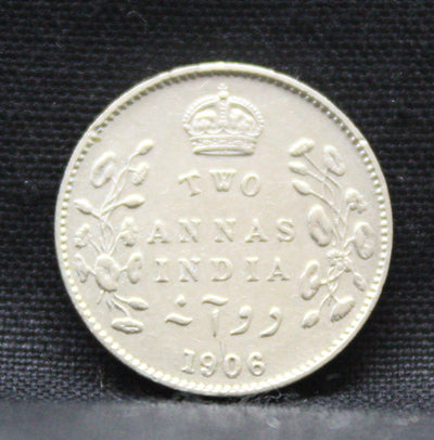 2 Annas 1906 Edward VII Silver coins