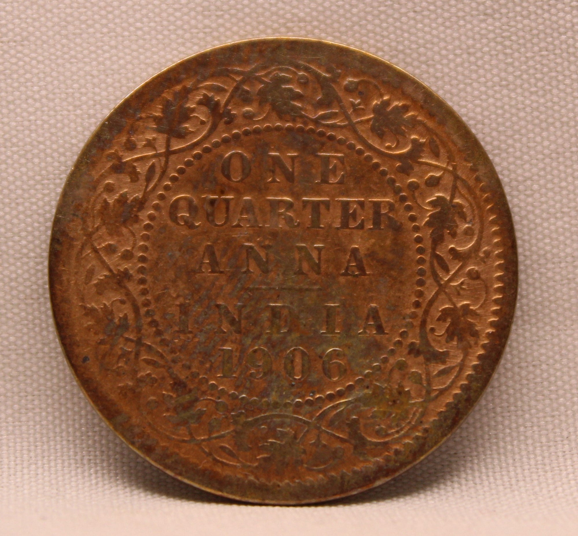 Quarter Anna 1906 Edward VII Copper coins