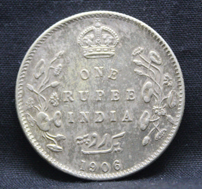 1 Rupee 1906 Edward VII Silver coins