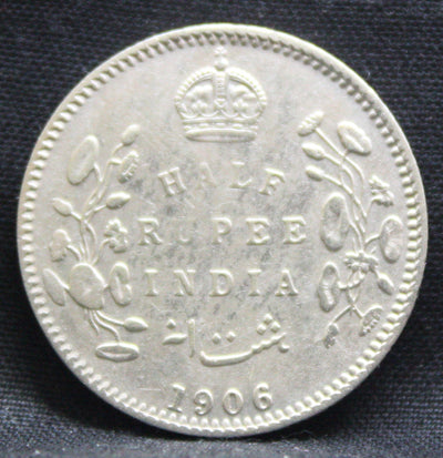 Half Rupee 1906 Edward VII Silver coins