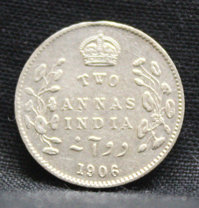 2 Annas 1906 Edward VII Silver coins