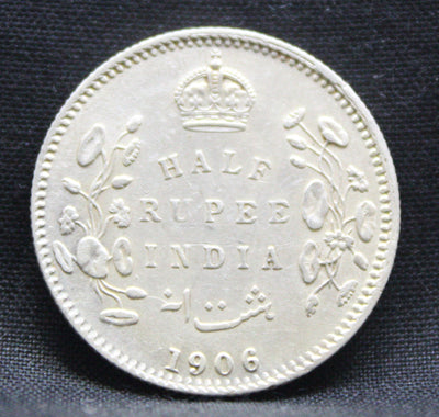 Half Rupee 1906 Edward VII Silver coins