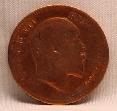 1\4 Anna 1906 Edward VII Bronze coins