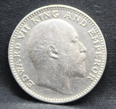 Half Rupee 1907 Edward VII Silver coins