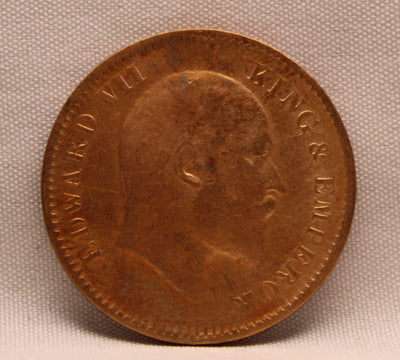 1\4 Anna 1907 Edward VII Bronze coins