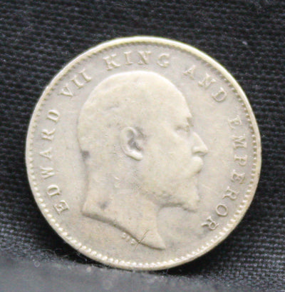 2 Annas 1907 Edward VII Silver coins