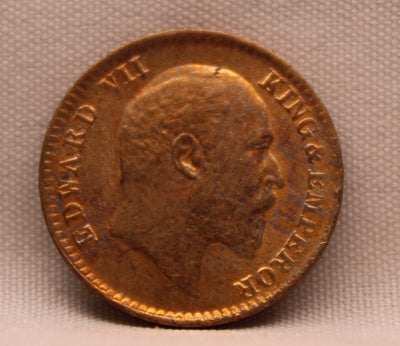 1\12 Anna 1907 Edward VII Copper coins