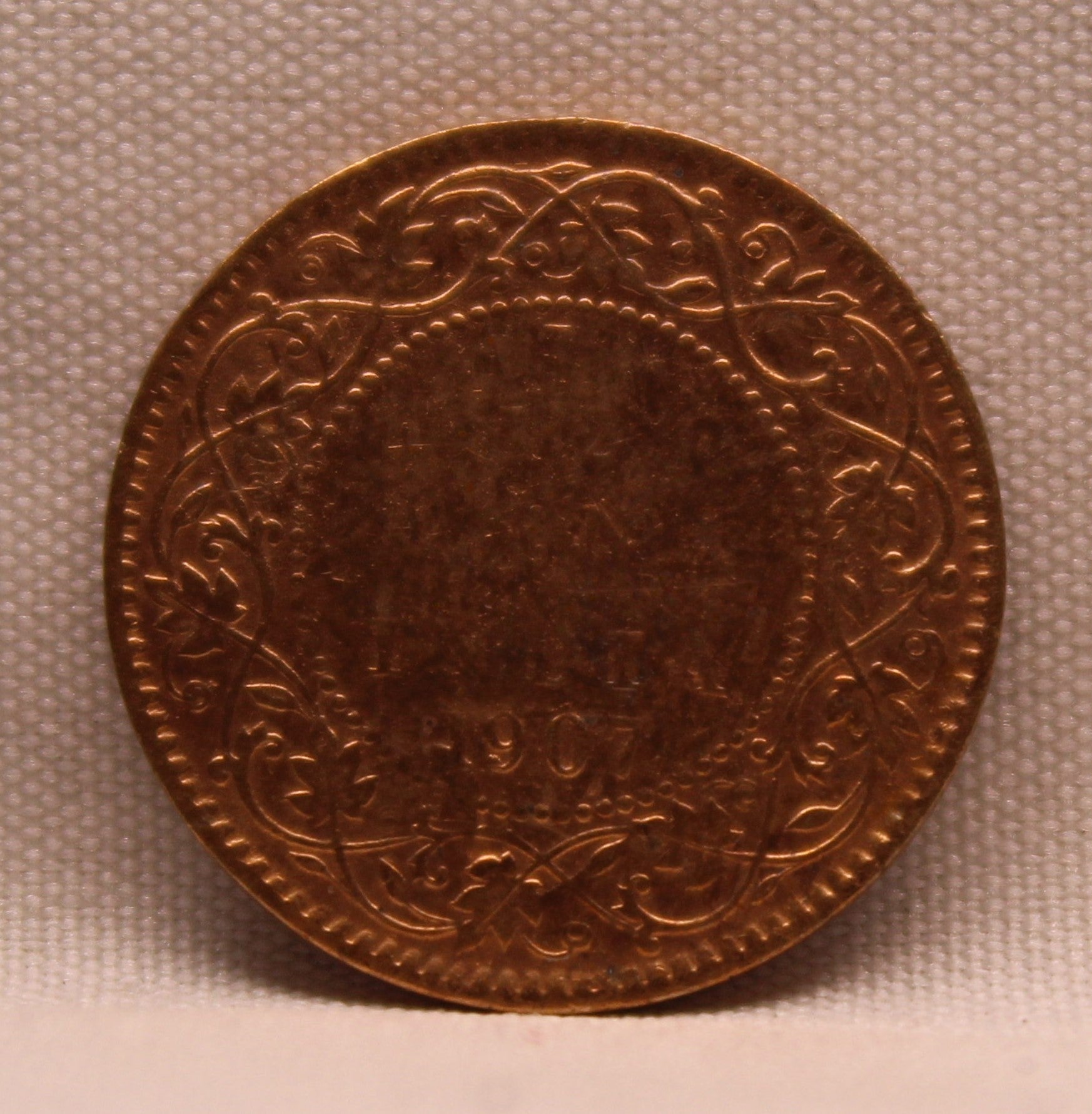 1\12 Anna 1907 Edward VII Copper coins