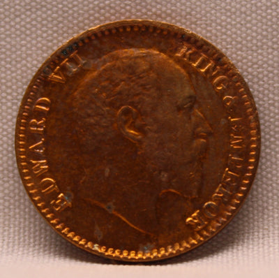 1\12 Anna 1907 Edward VII Copper coins