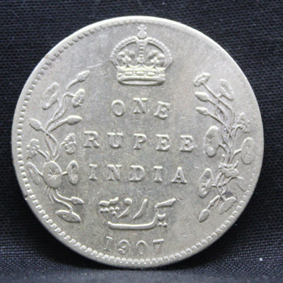 1 Rupee 1907 Edward VII Silver coins