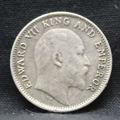 1\4 Rupees 1907 Edward VII Silver coins