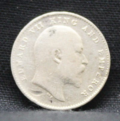 2 Annas 1907 Edward VII Silver coins