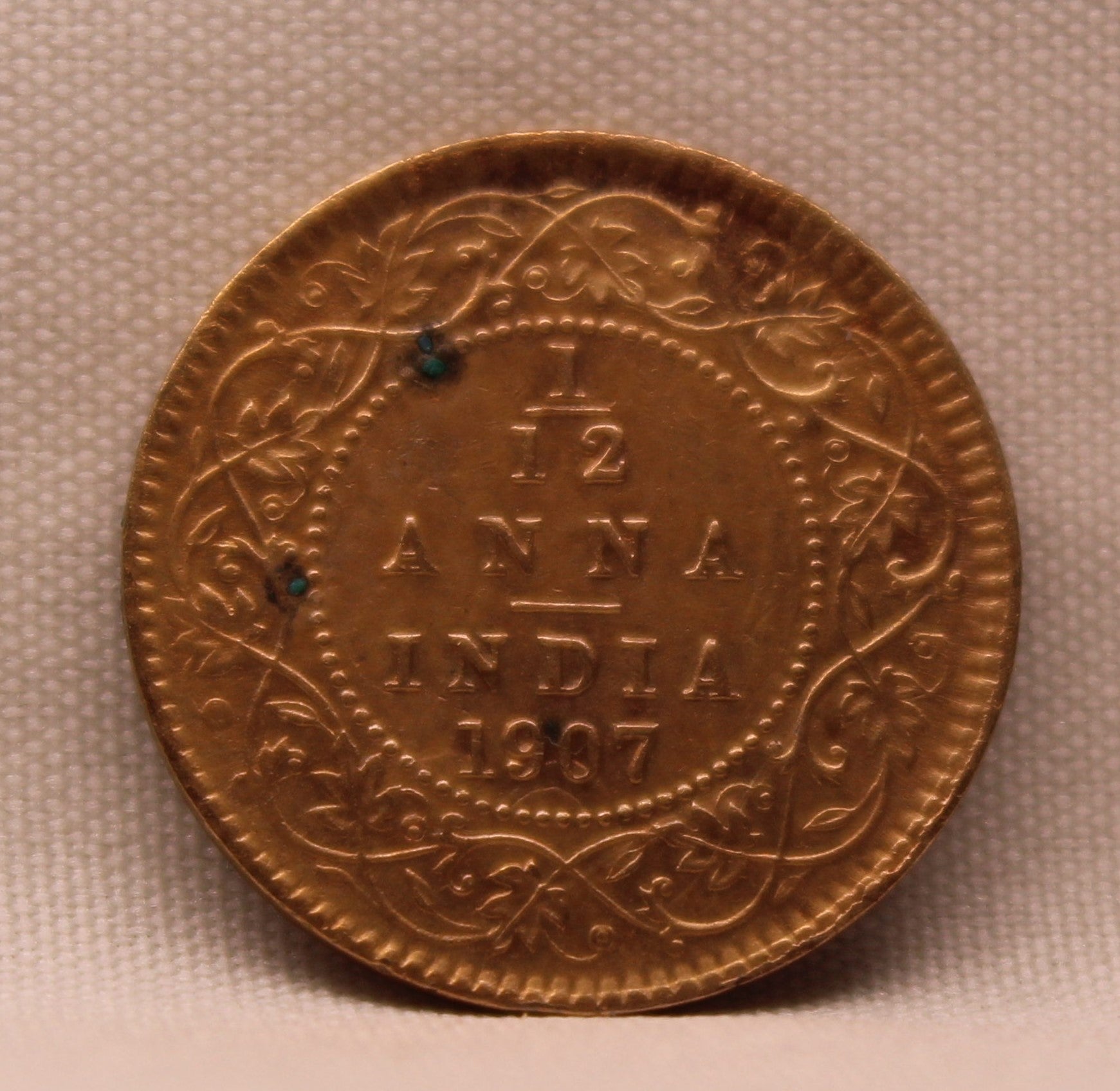 1\12 Anna 1907 Edward VII Copper coins