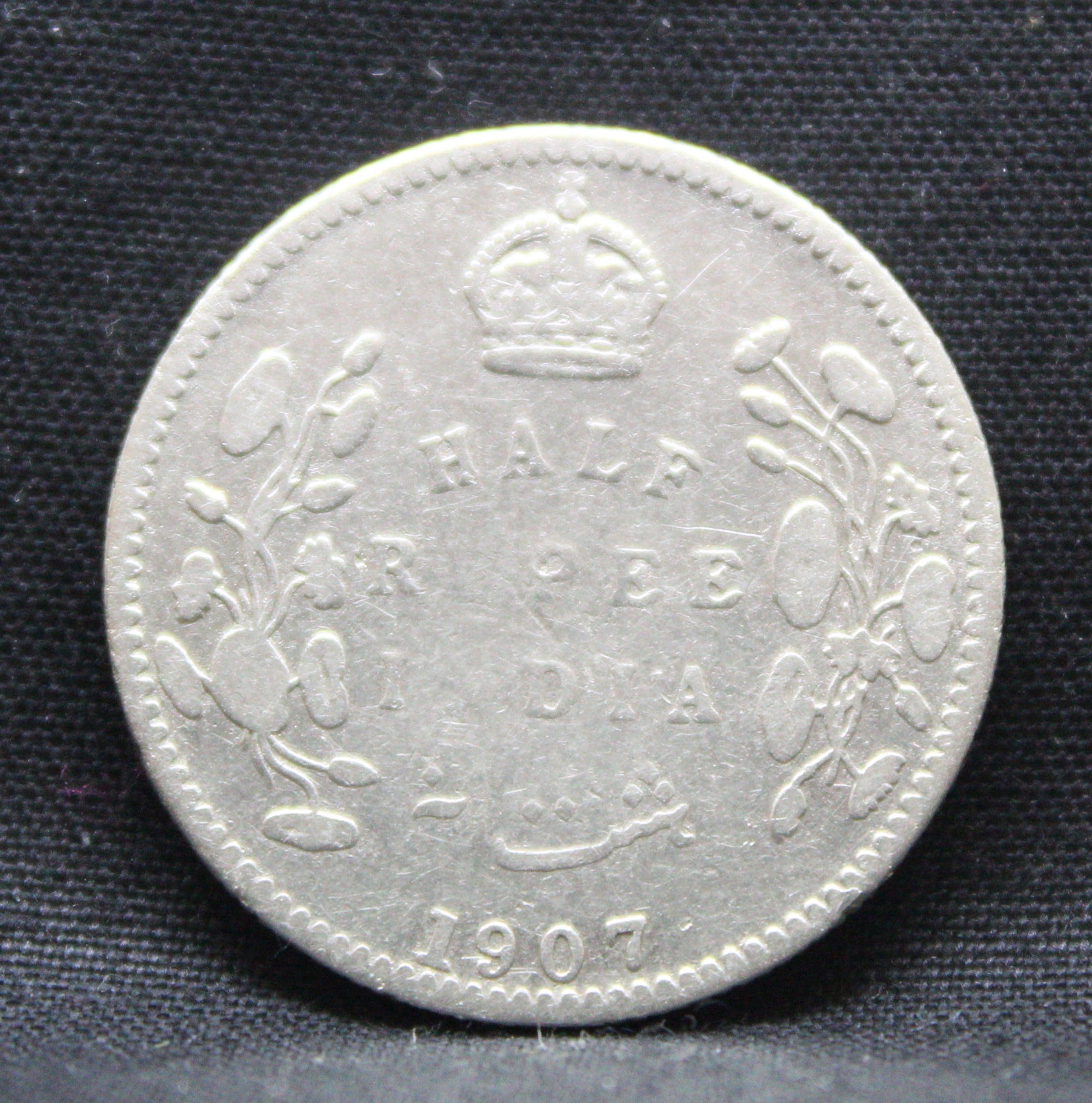 Half Rupee 1907 Edward VII Silver coins