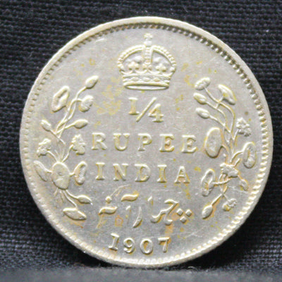 1\4 Rupees 1907 Edward VII Silver coins