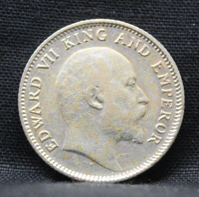 1\4 Rupees 1907 Edward VII Silver coins