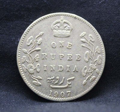 1 Rupee 1907 Edward VII Silver coins