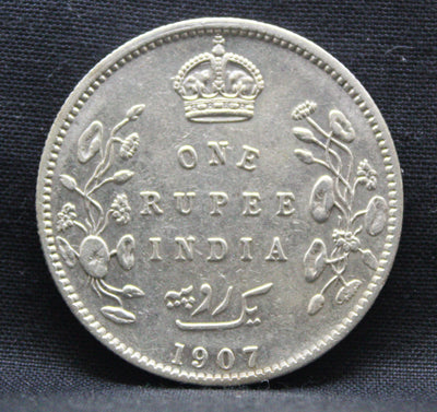 1 Rupee 1907 Edward VII Silver coins