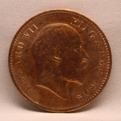 1\4 Anna 1907 Edward VII Bronze coins