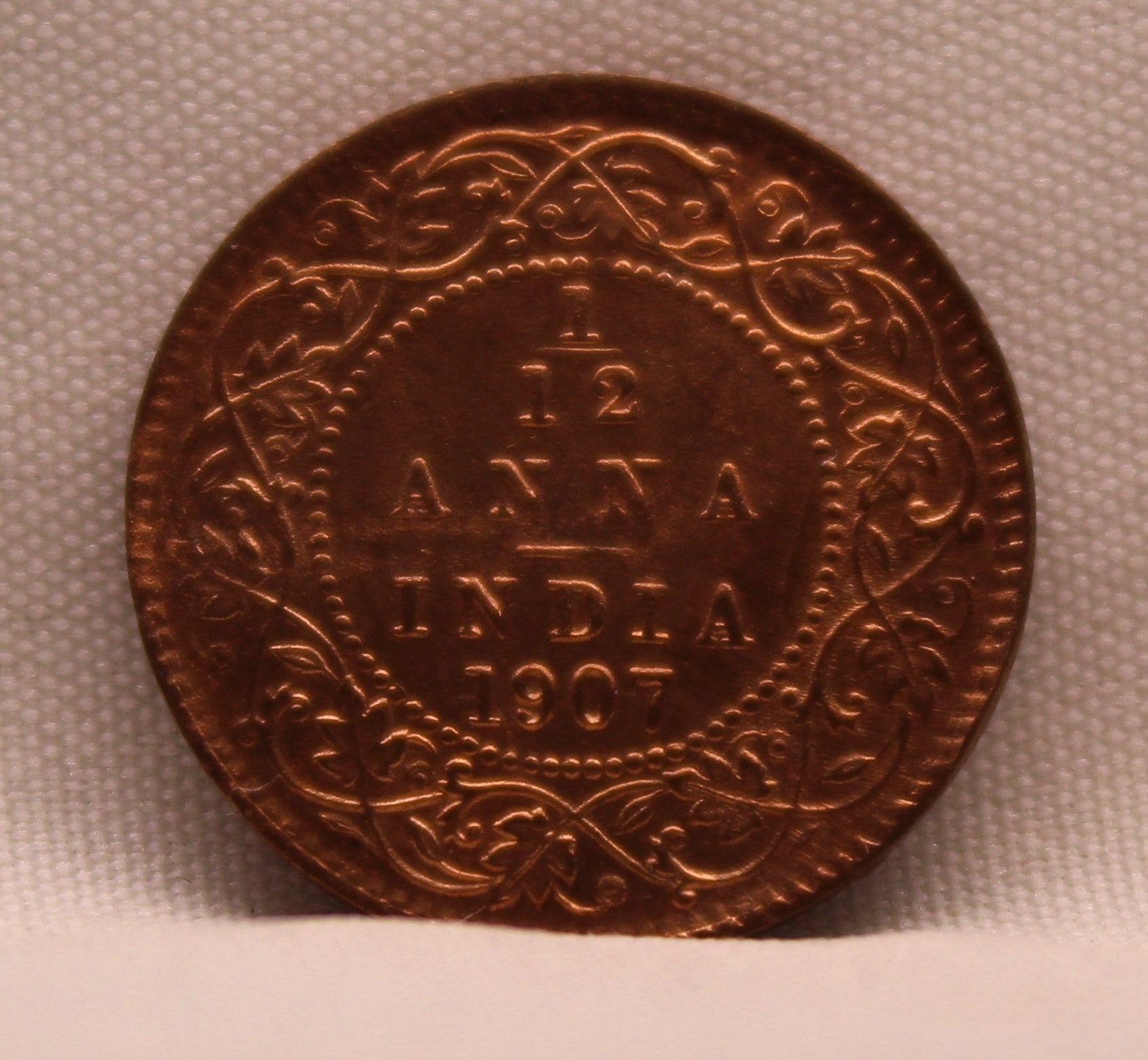 1\12 Anna 1907 Edward VII Copper coins