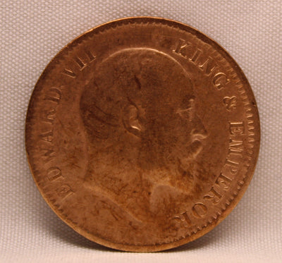 1\4 Anna 1908 Edward VII Bronze coins