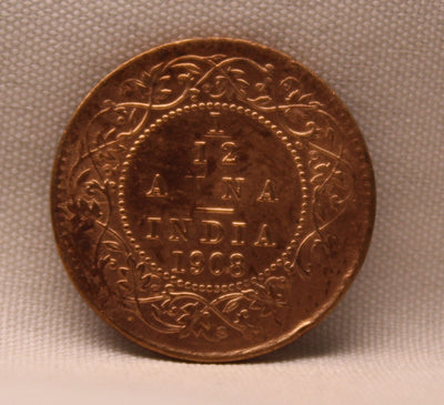 1\12 Anna 1908 Edward VII Copper coins