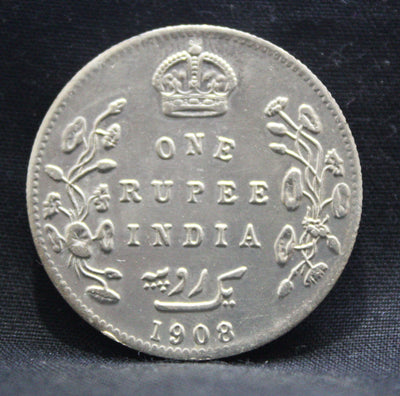 1 Rupee 1908 Edward VII Silver coins