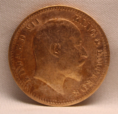 1\4 Anna 1908 Edward VII Bronze coins