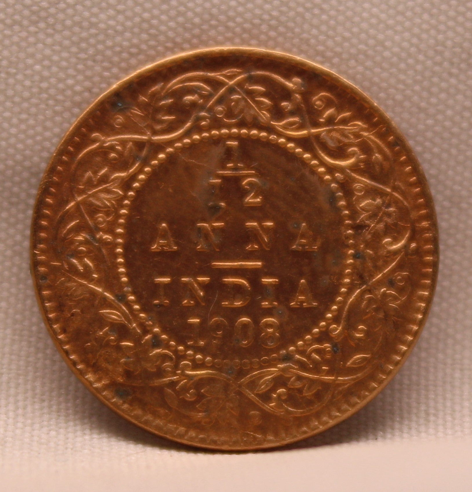 1\12 Anna 1908 Edward VII Copper coins