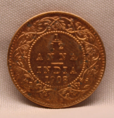 1\12 Anna 1908 Edward VII Copper coins