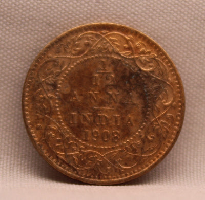 1\12 Anna 1908 Edward VII Copper coins