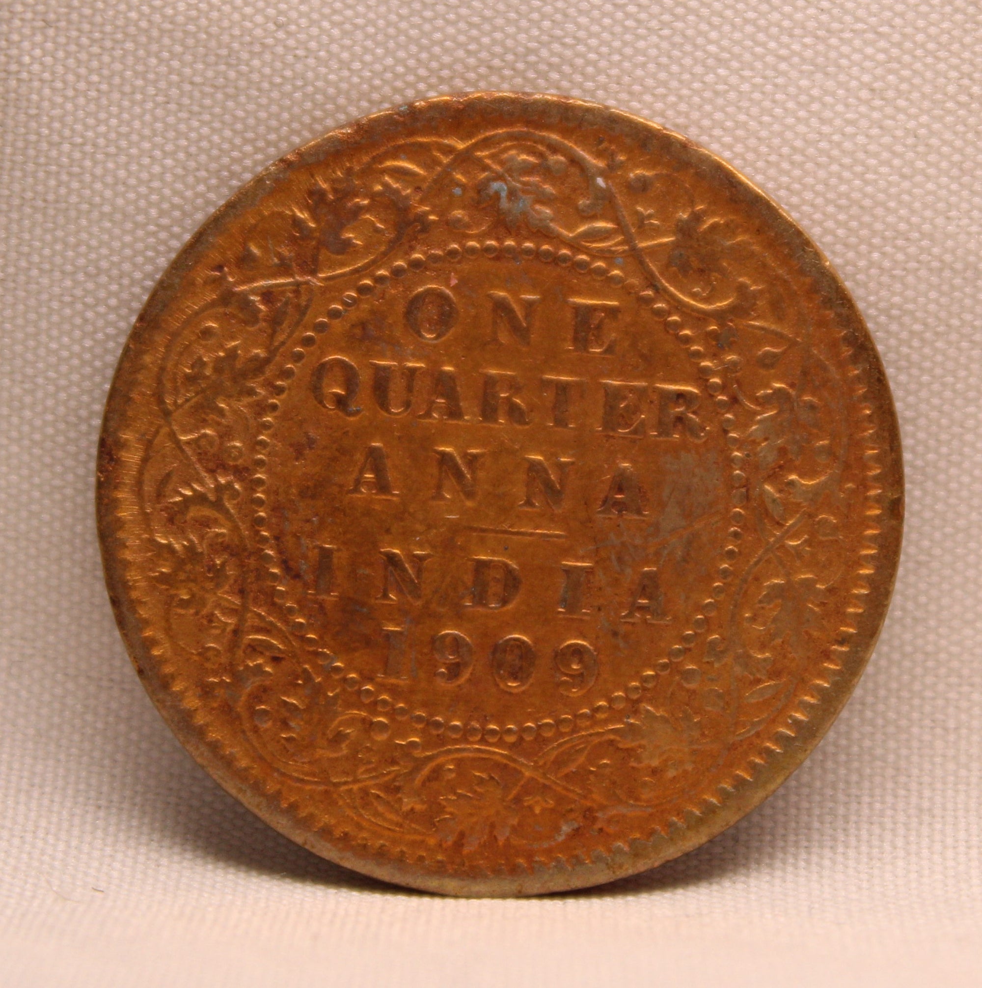 1\4 Anna 1909 Edward VII Bronze coins