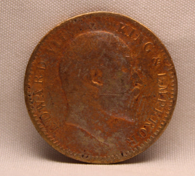 1\4 Anna 1909 Edward VII Bronze coins