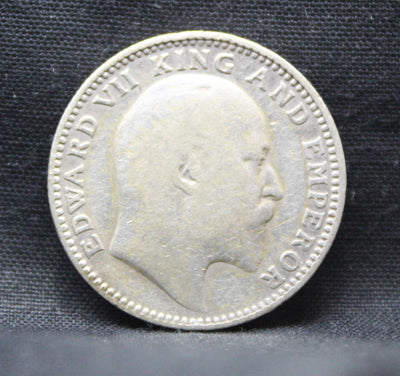 Half Rupee 1909 Edward VII Silver coins