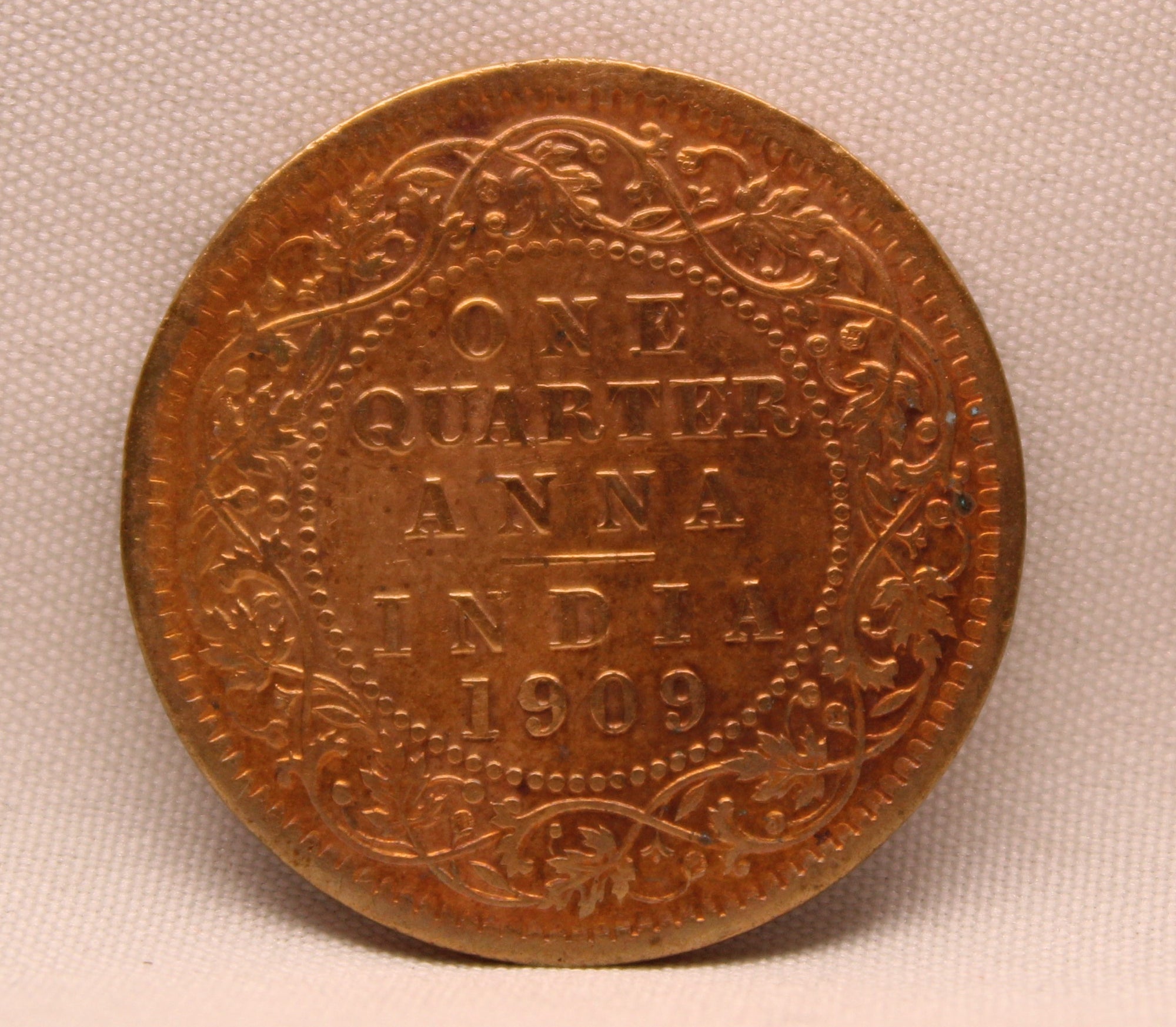 1\4 Anna 1909 Edward VII Bronze coins