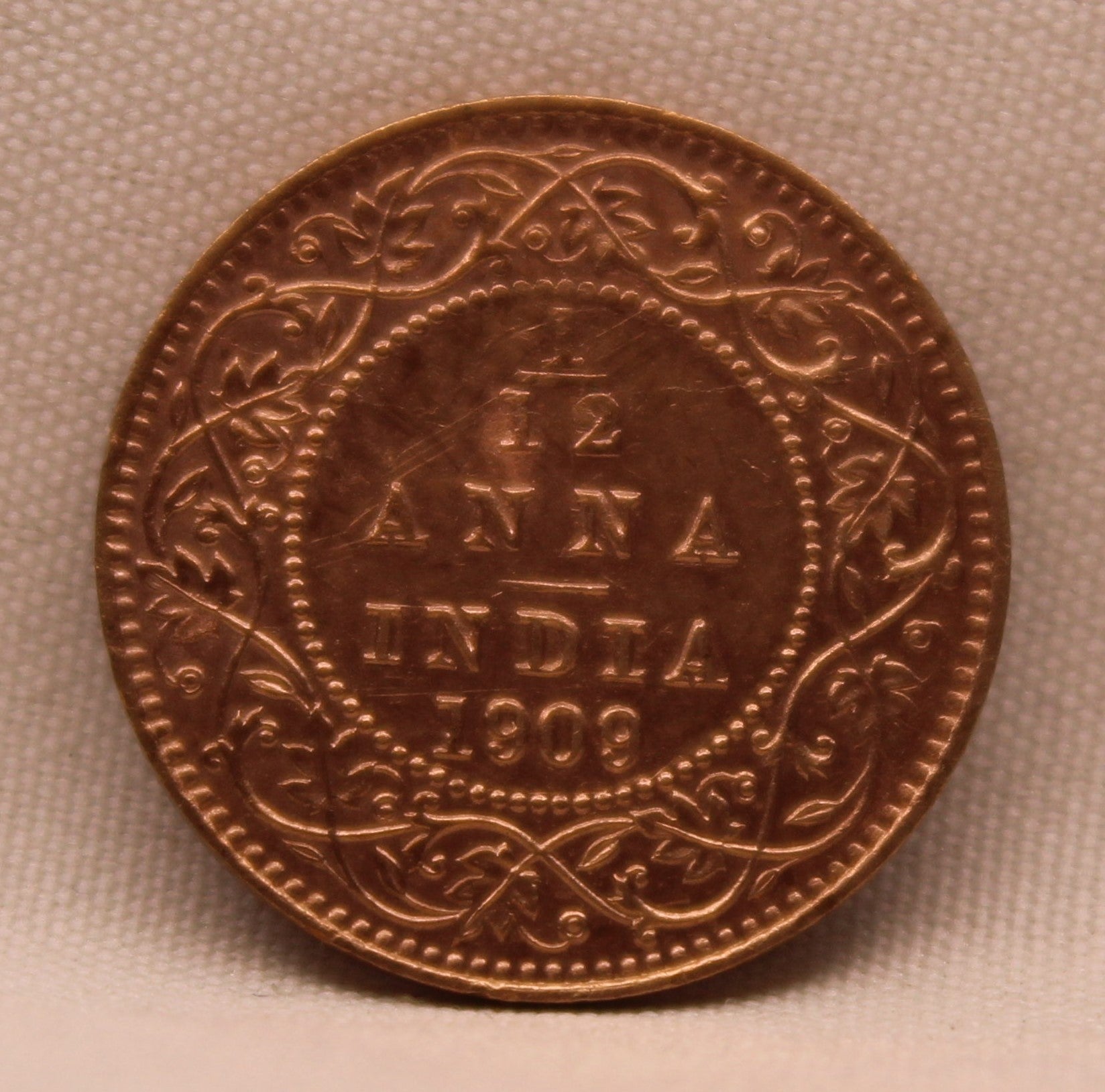 1\12 Anna 1909 Edward VII Copper coins