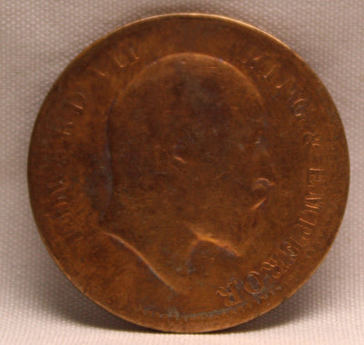 1\4 Anna 1909 Edward VII Bronze coins