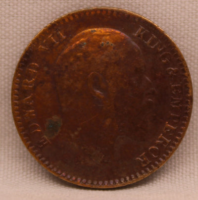 1\12 Anna 1909 Edward VII Copper coins