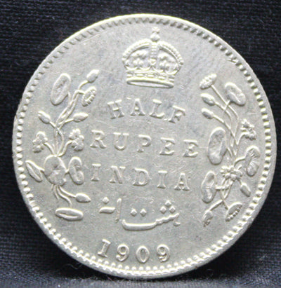 Half Rupee 1909 Edward VII Silver coins