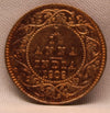 1\12 Anna 1909 Edward VII Copper coins