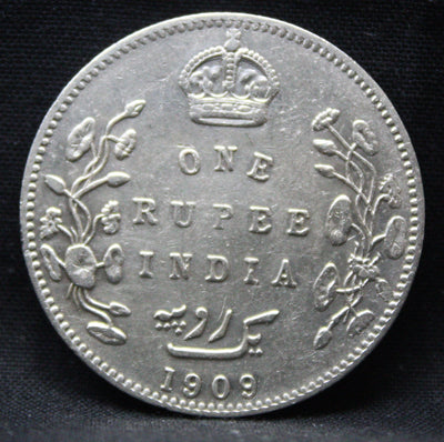 1 Rupee 1909 Edward VII Silver coins