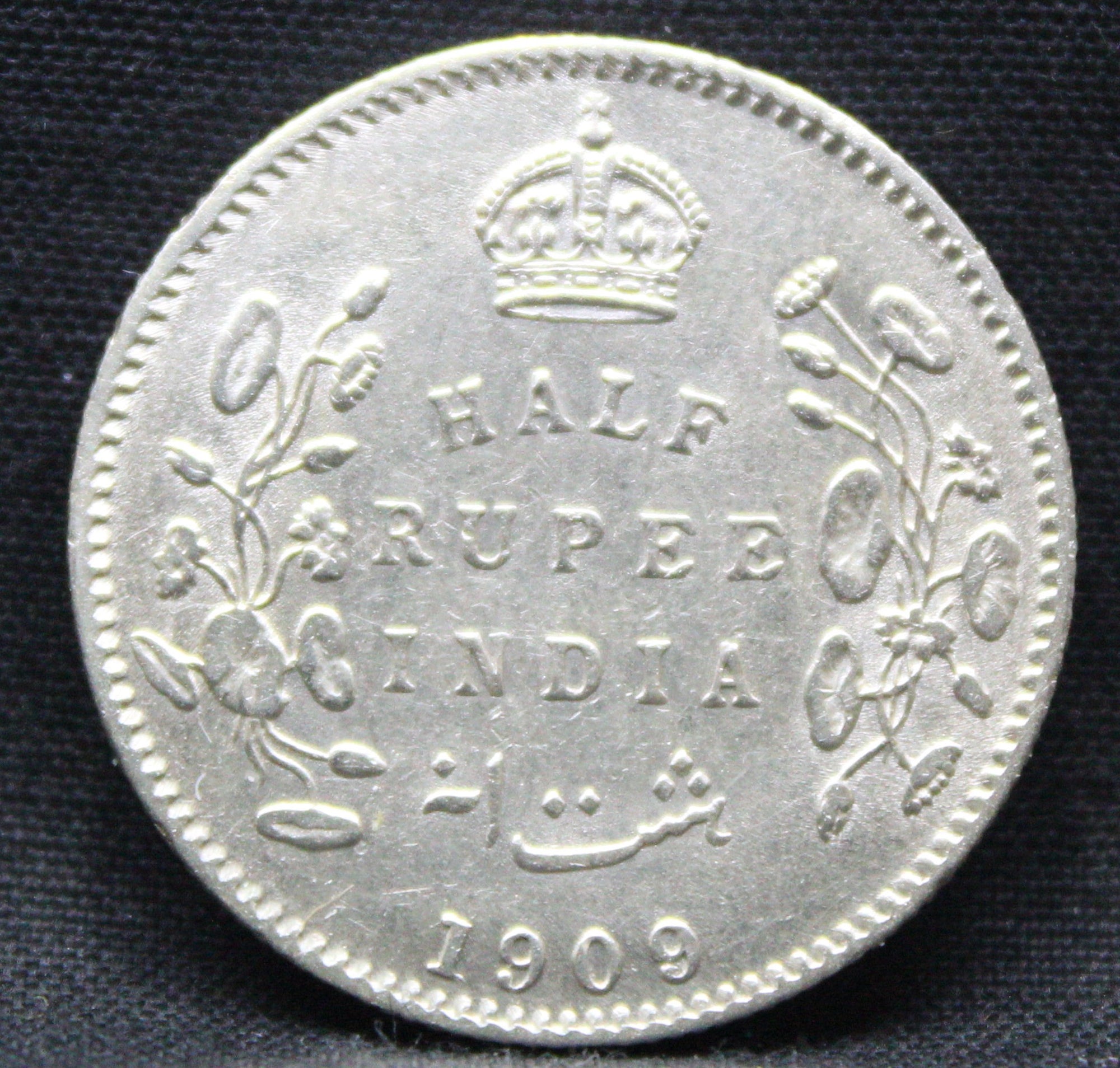 Half Rupee 1909 Edward VII Silver coins