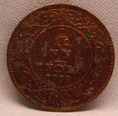 1\12 Anna 1909 Edward VII Copper coins