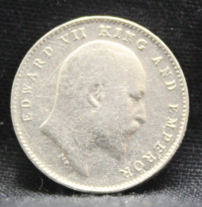 2 Annas 1909 Edward VII Silver coins