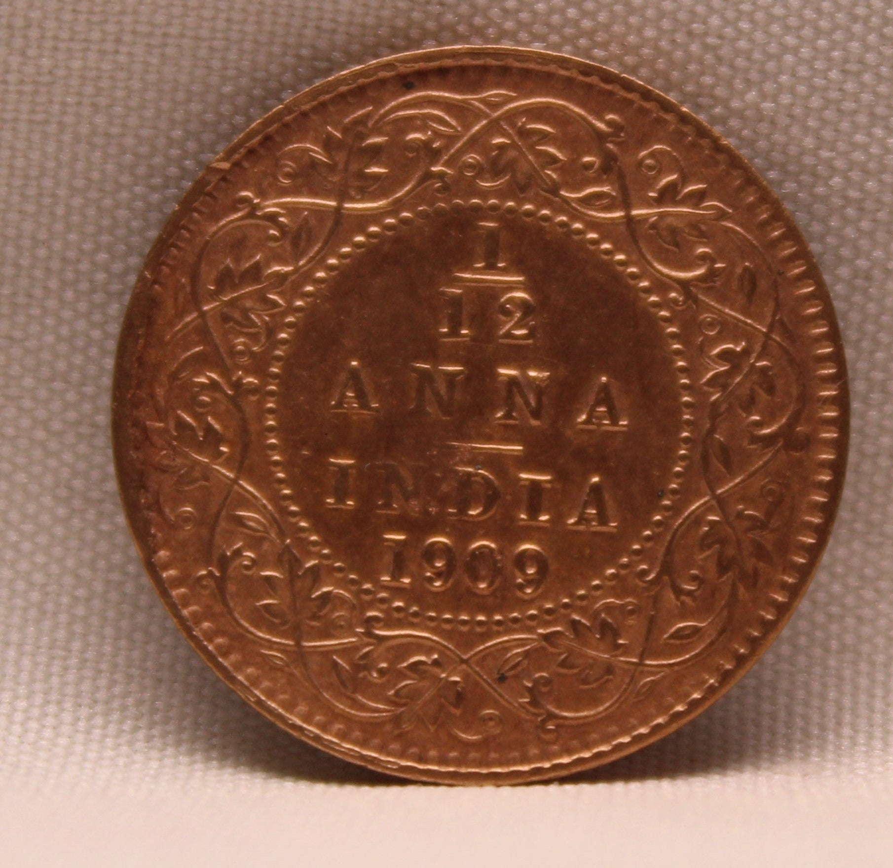 1\12 Anna 1909 Edward VII Copper coins