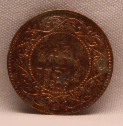 1\12 Anna 1909 Edward VII Copper coins